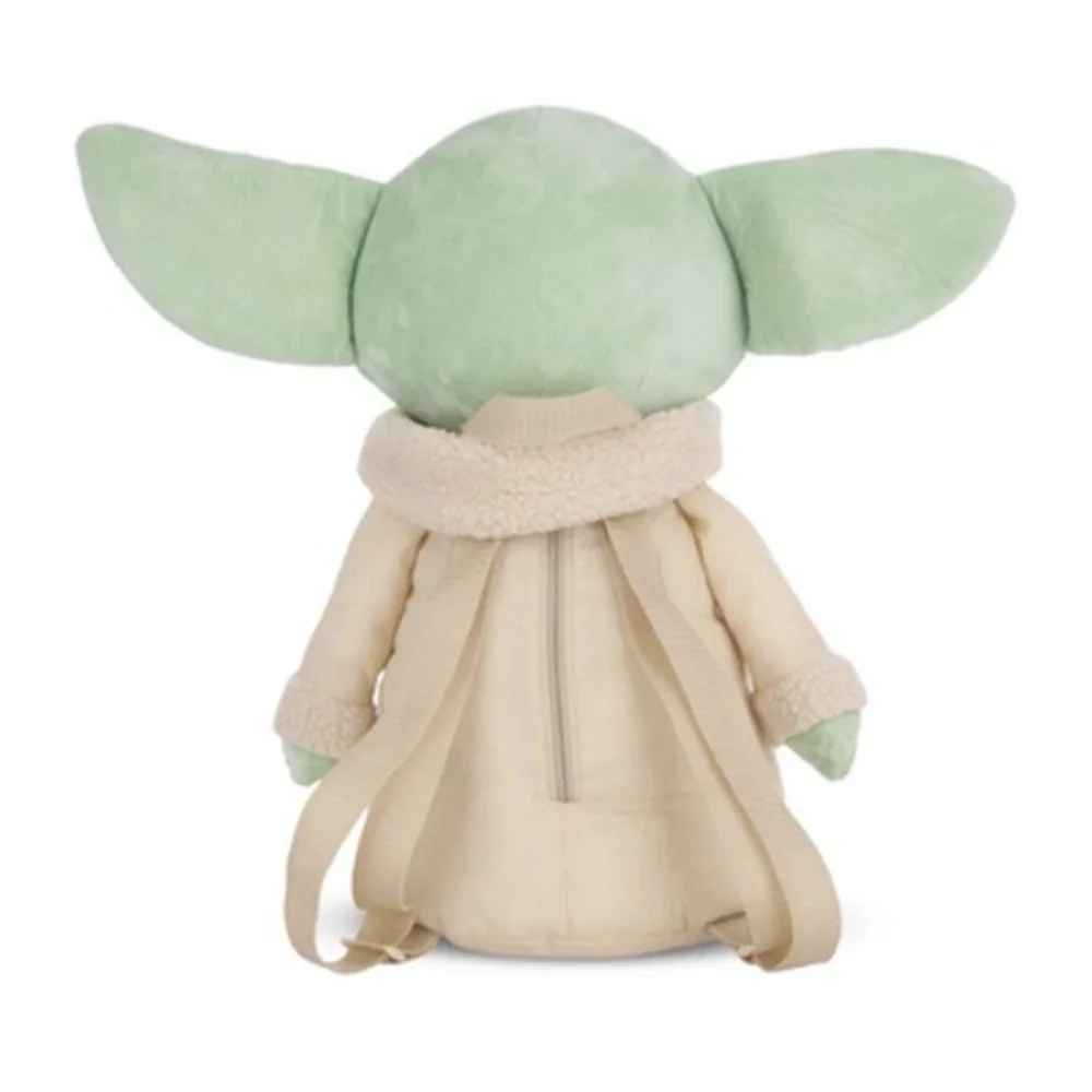 Baby Yoda Grogu Backpack and Plush Toy in 1 Soft Adorable Zip Close 16 Inch NWT
